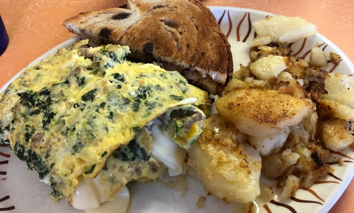 Spinach & American Cheese Omelette