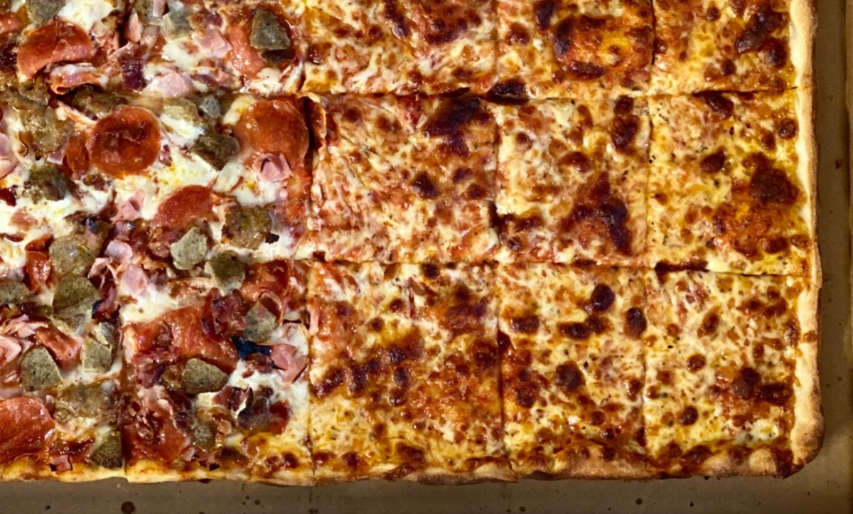 24 Cut Square Cheese Pizza