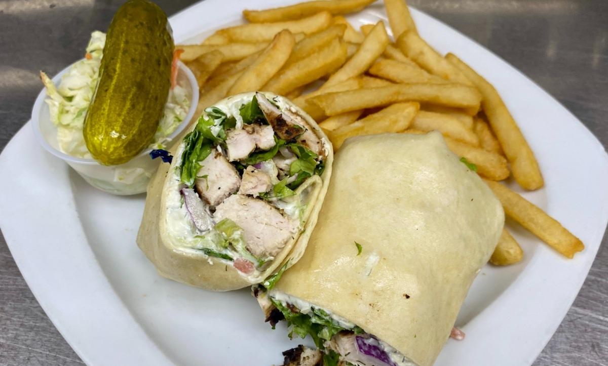 Charbroiled Chicken Greek Salad Wrap