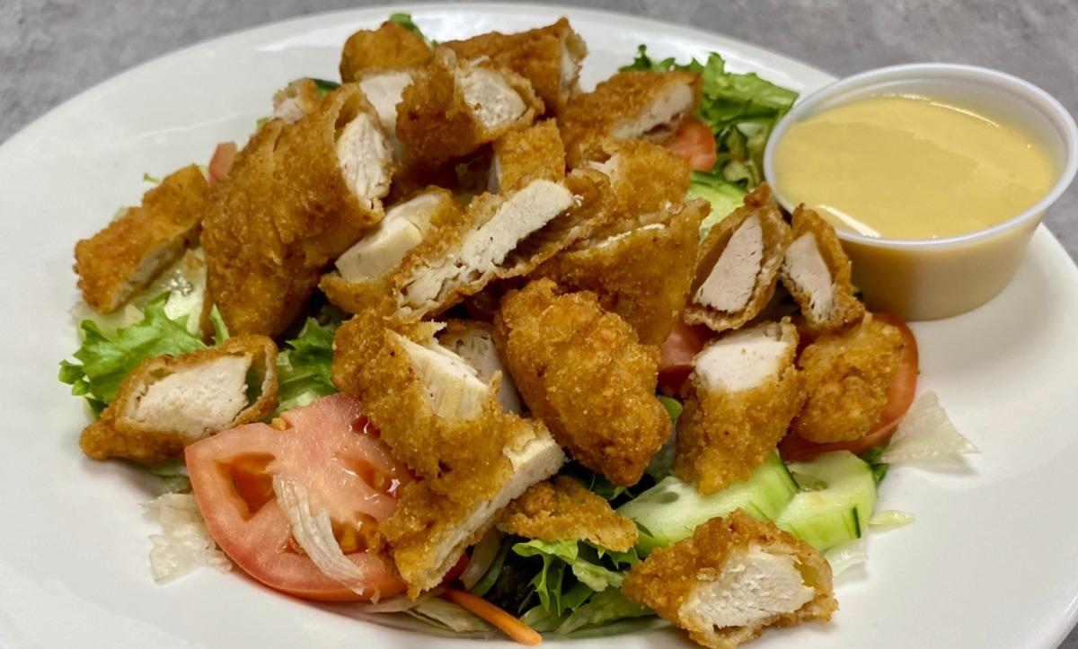 Chicken Tenders over Salad