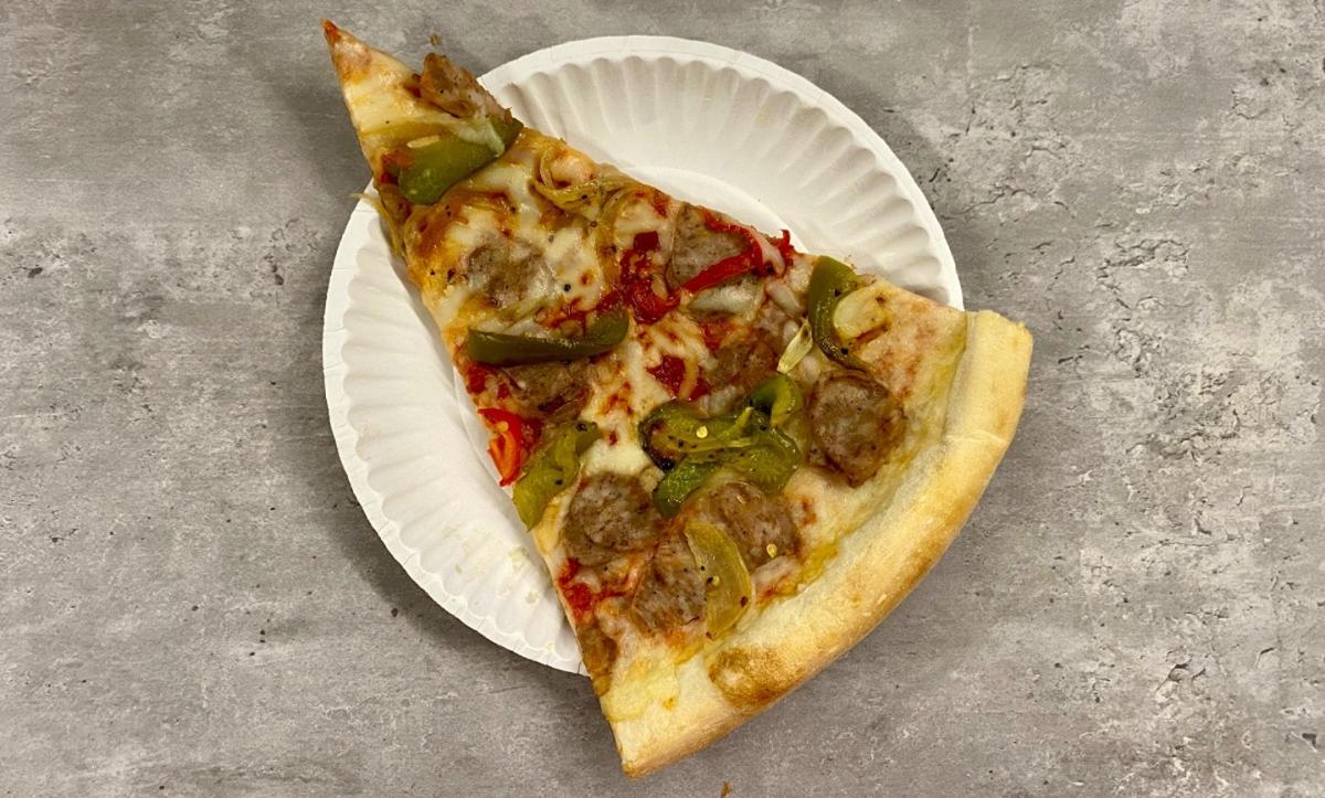 Slice of Sausage, Pepper, Onion Pizza