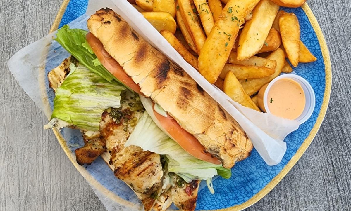 Grilled Chicken Sandwich- fries