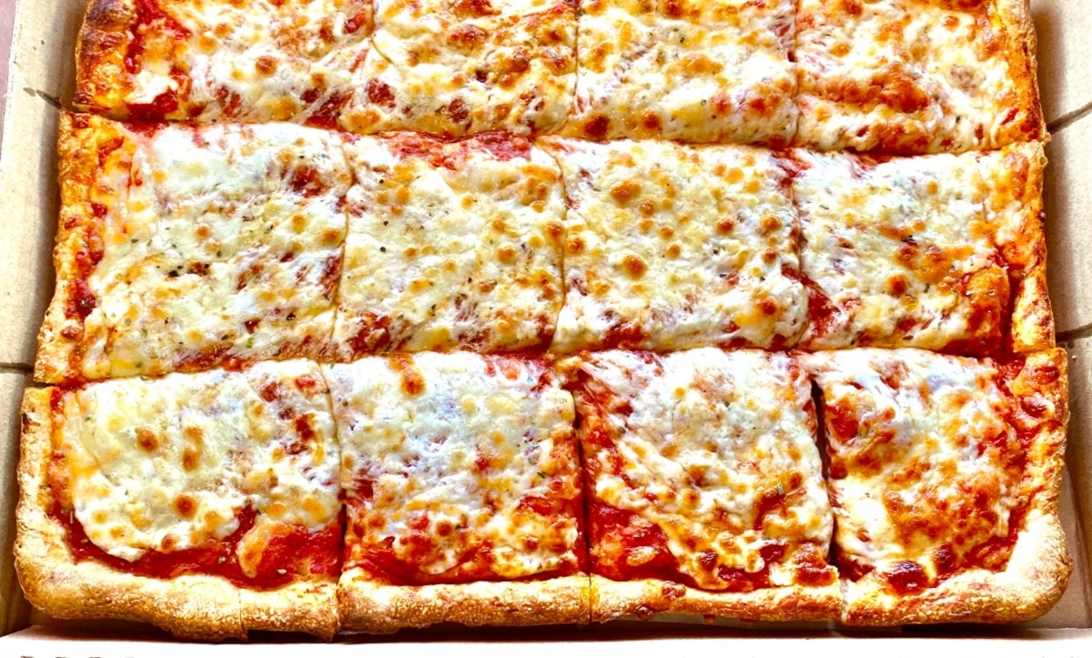 12 Cut Sicilian Cheese Pizza