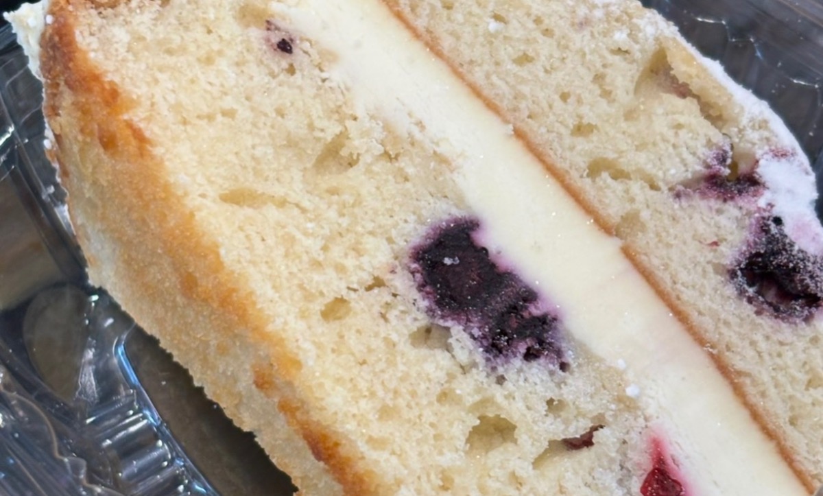 Lemon Berry Mascarpone Cake Slice