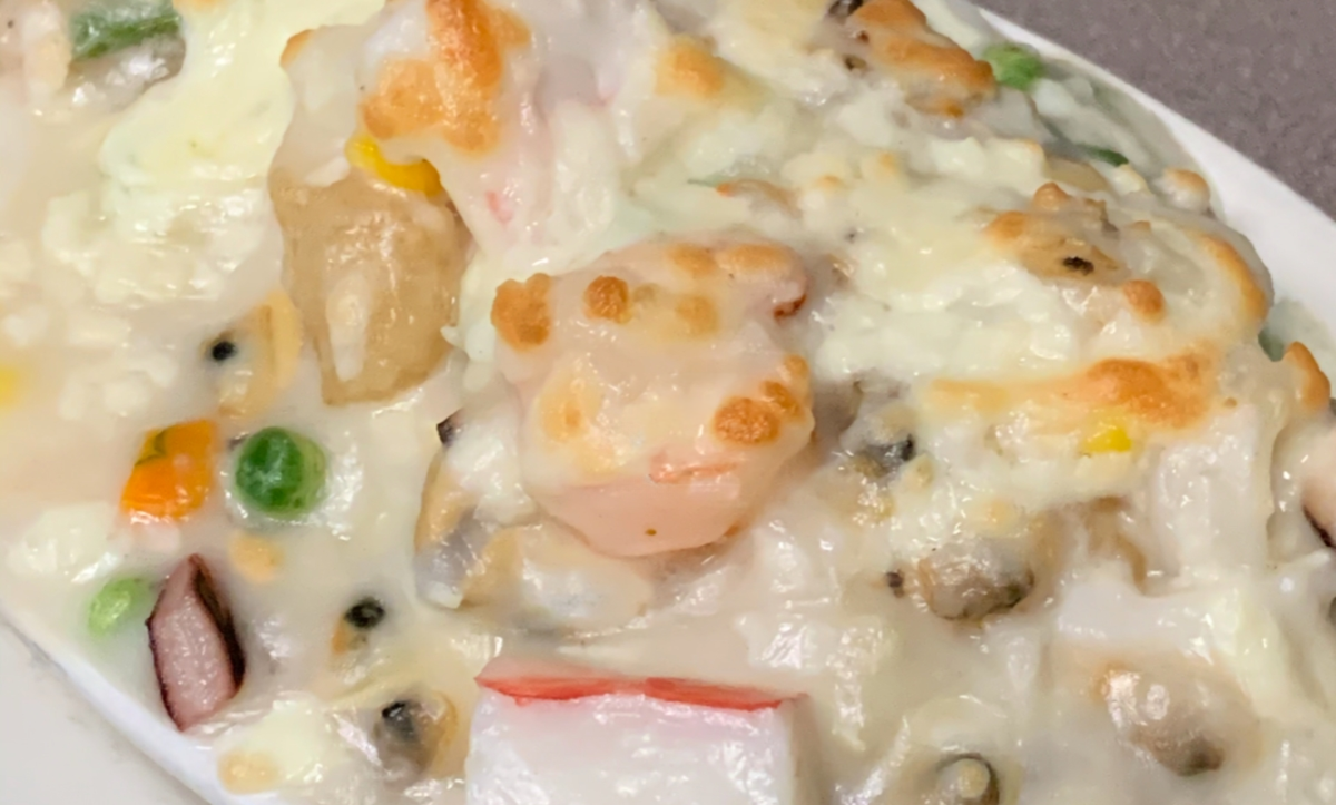 E3. Baked Rice w. Seafood