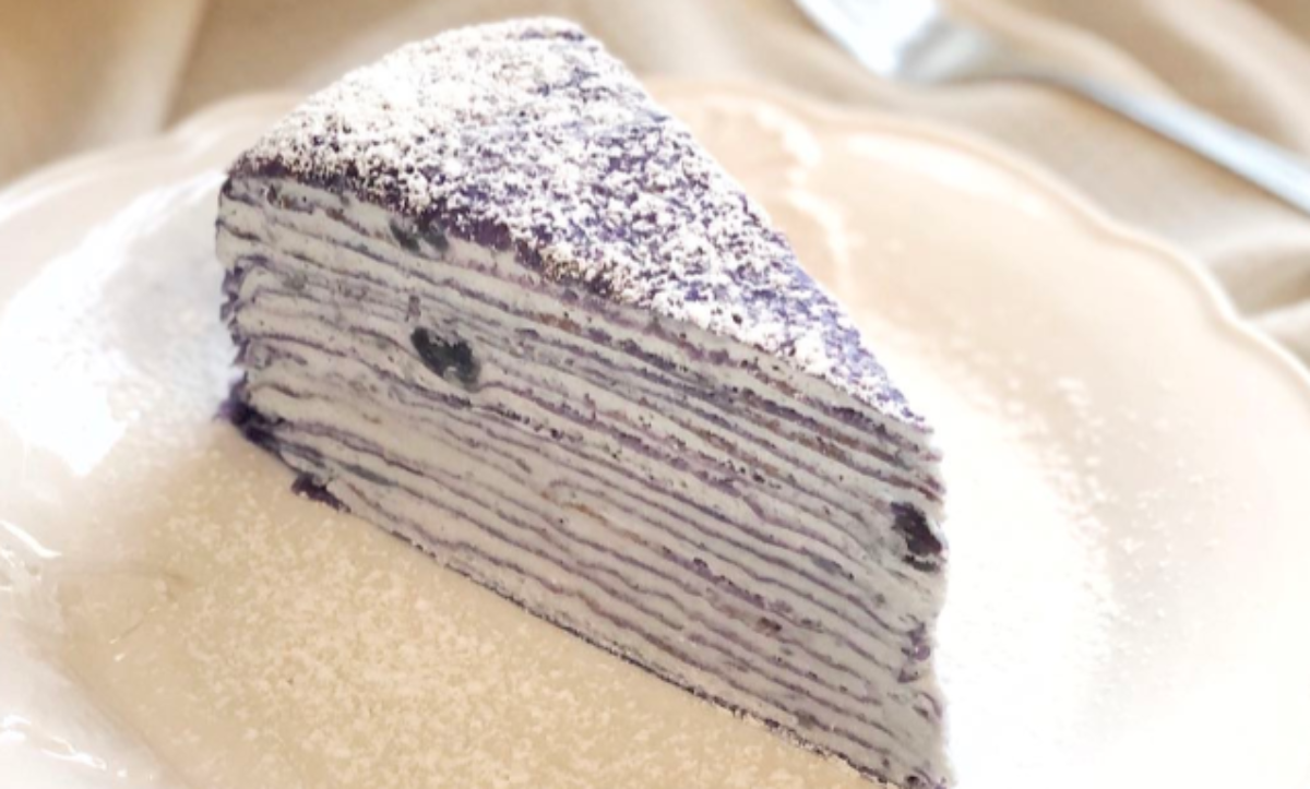 Purple Yam Mille Crepes Cake