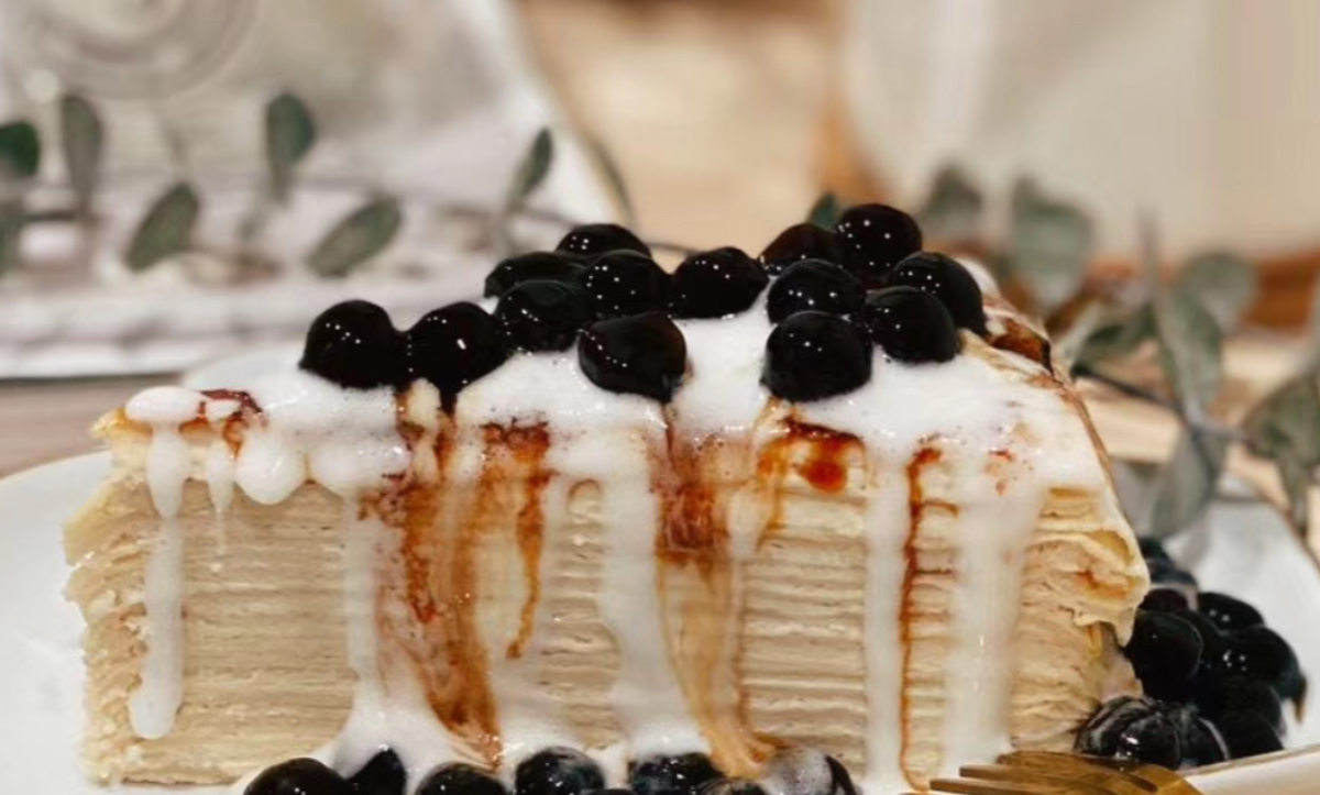 Brown Sugar Boba Mille Crepes Cake