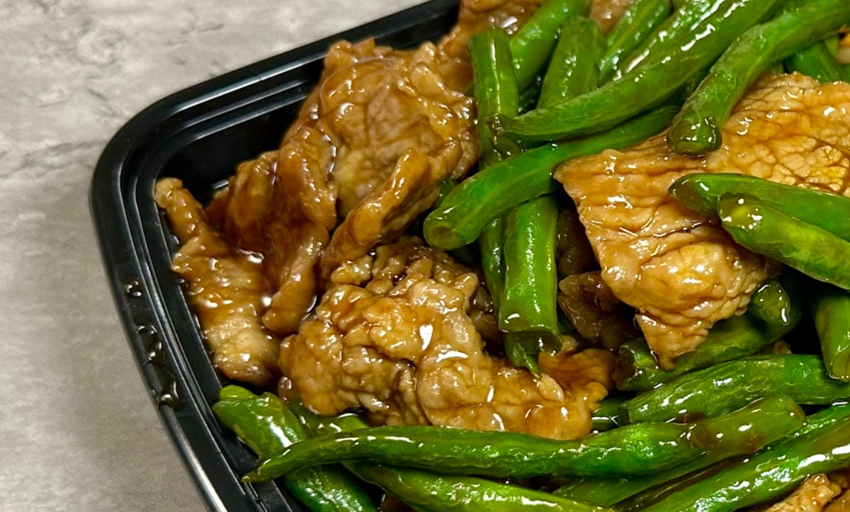 String Bean in Brown Sauce Lunch
