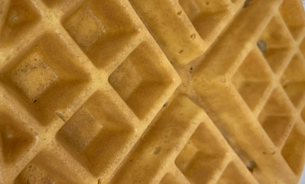 Belgian Waffle w/ Eggs & Meat