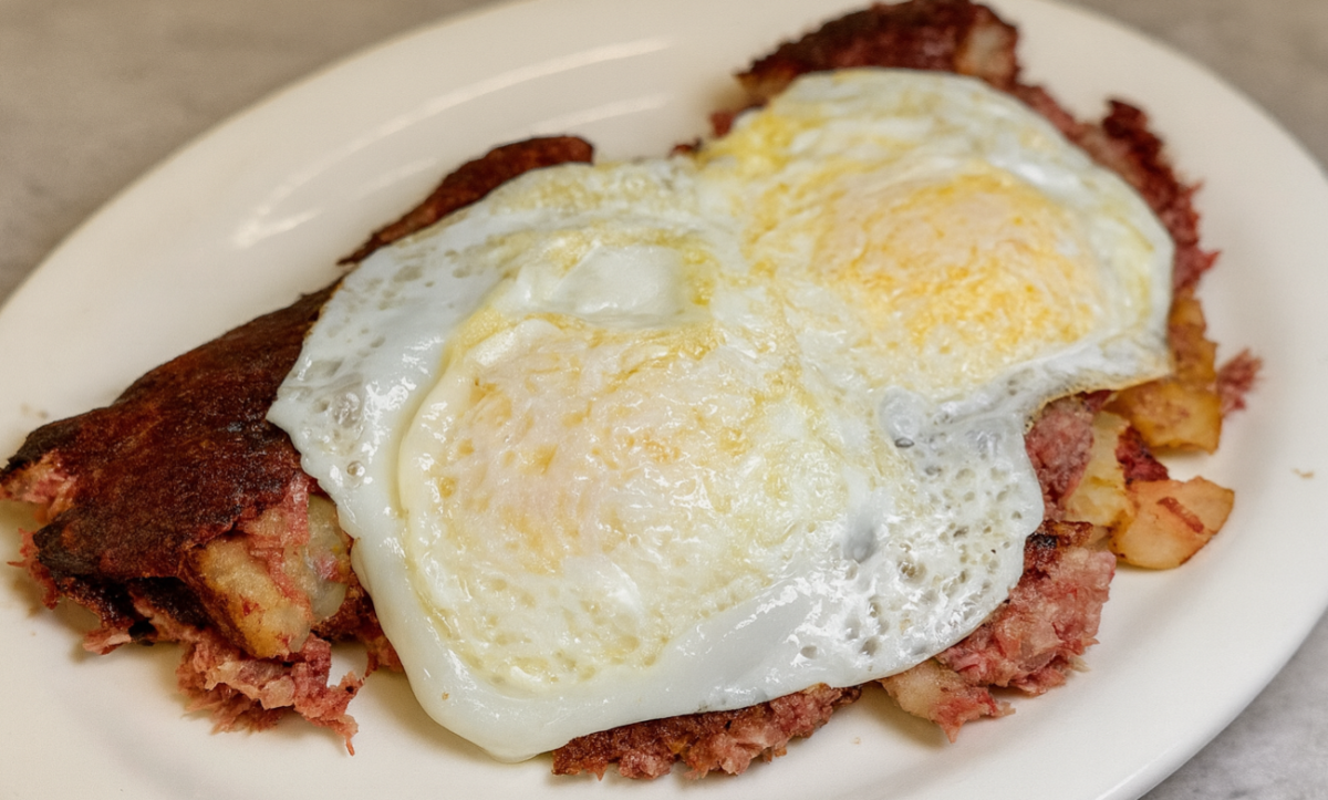 Homemade Corned Beef Hash & Eggs