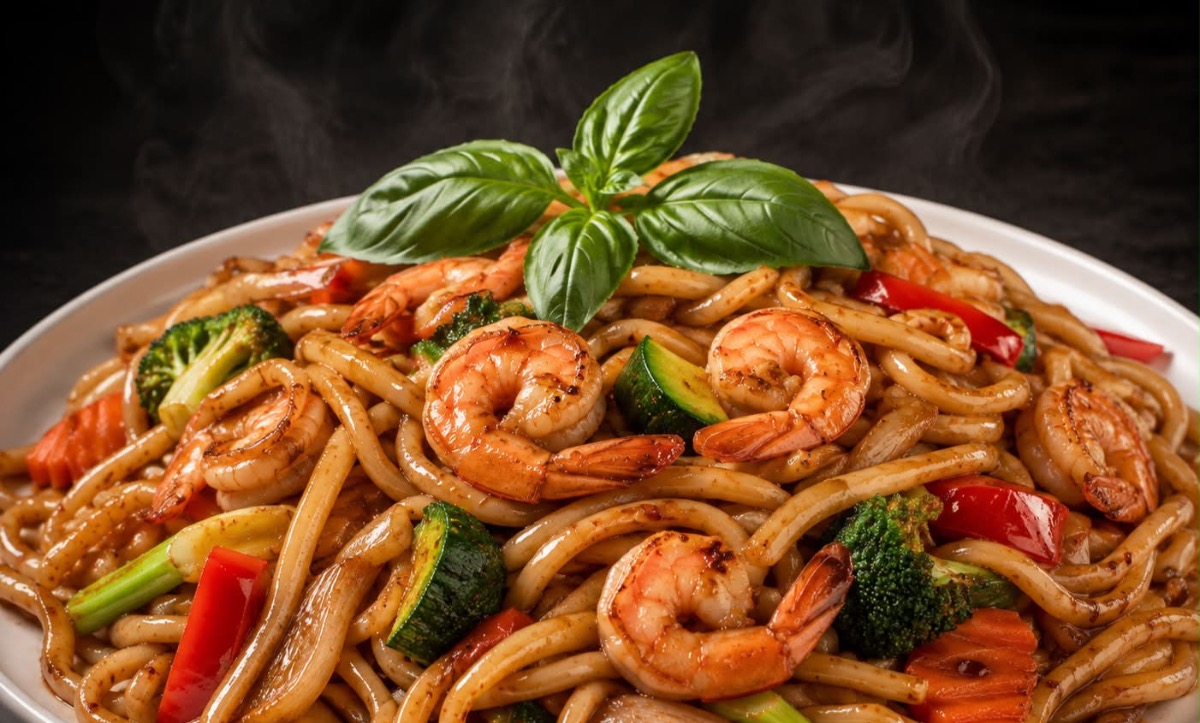 N13. Spicy Basil Udon