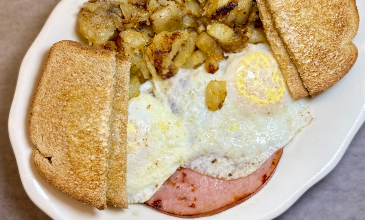 Two Eggs with Canadian Bacon