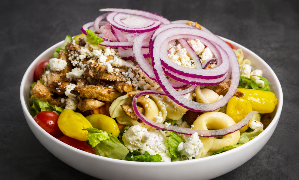 Greek Salad & Tortellini Salad
