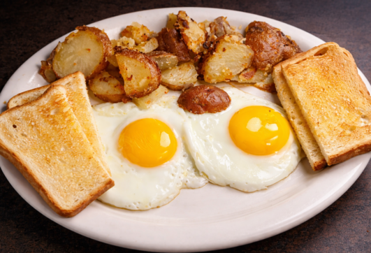 Eggs w/ Home Fries & Toast