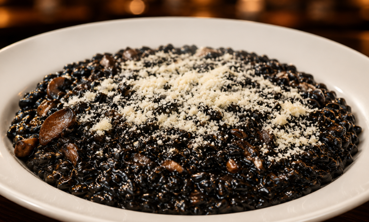 Mushroom Black Risotto