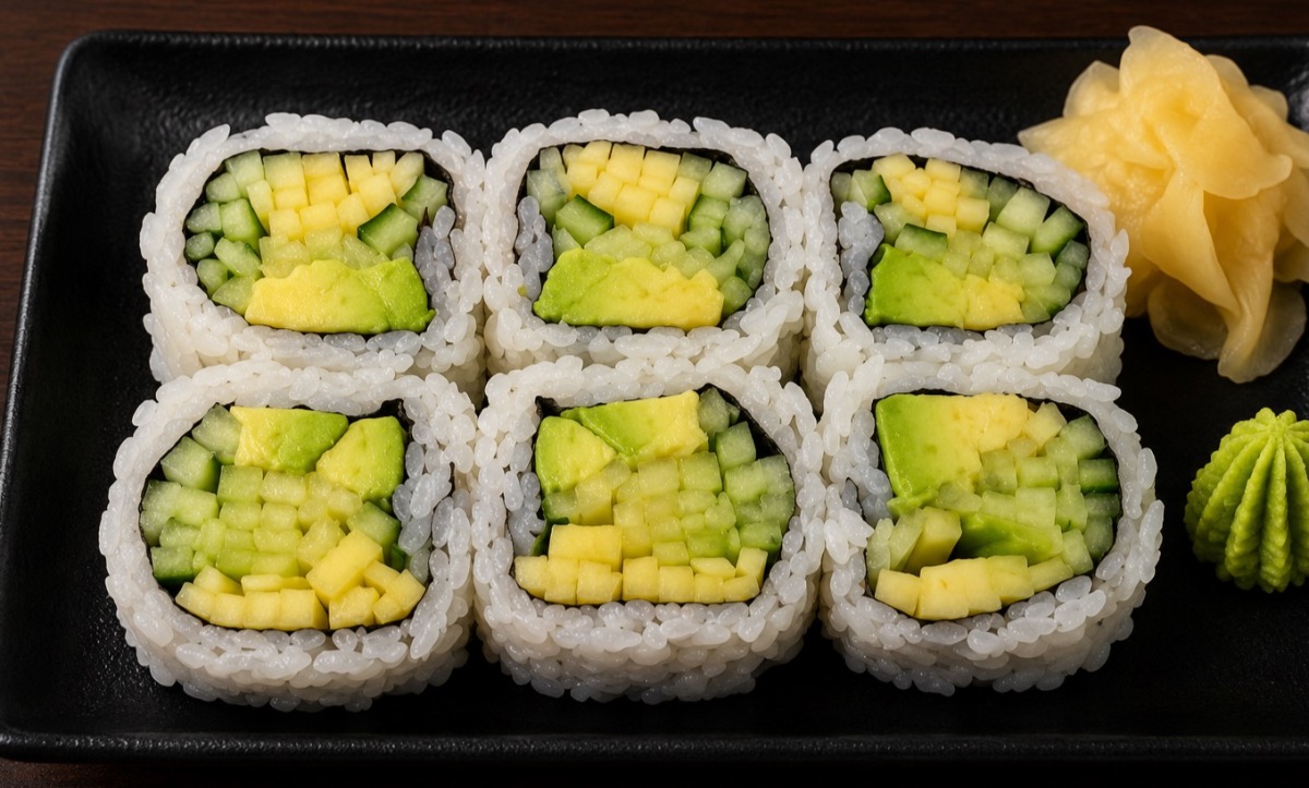Avocado, Cucumber & Mango Roll
