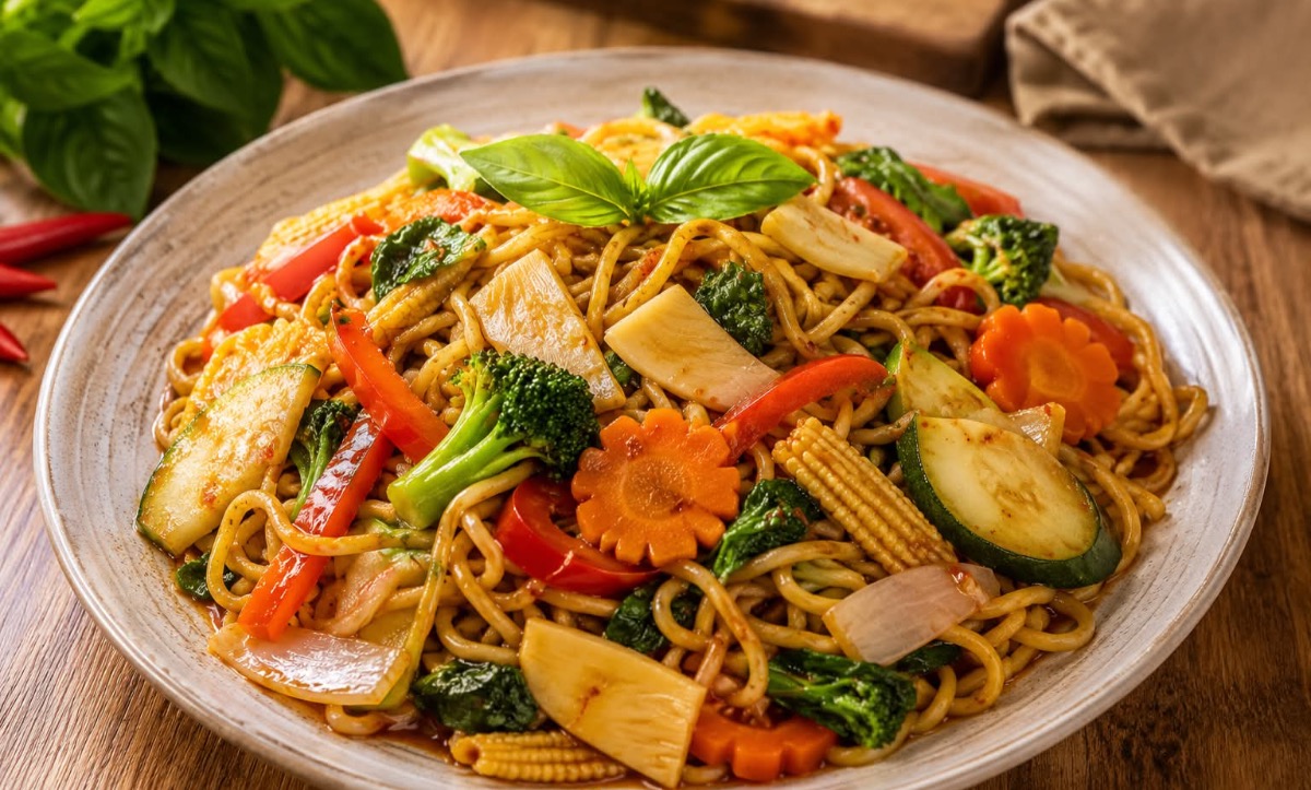 N22. Spicy Basil Lomien Noodle