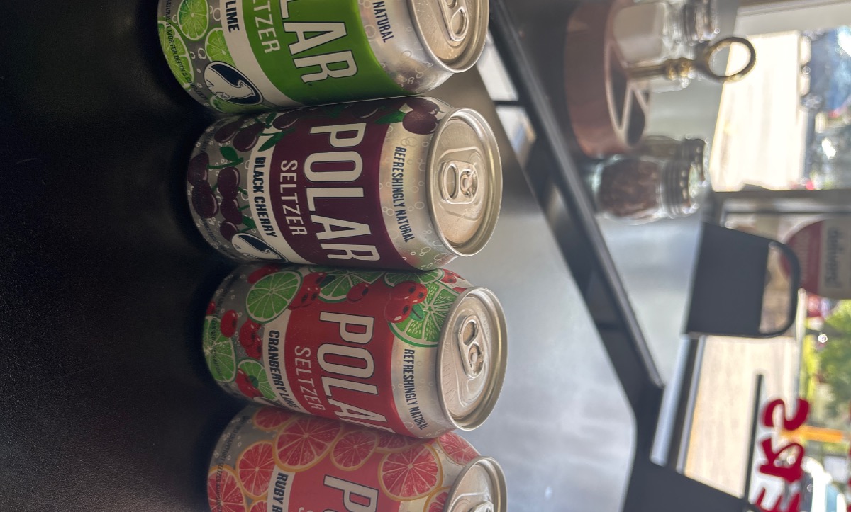 Polar seltzer lime,Ruby red grapefruit,cranberry lime,black cherry,