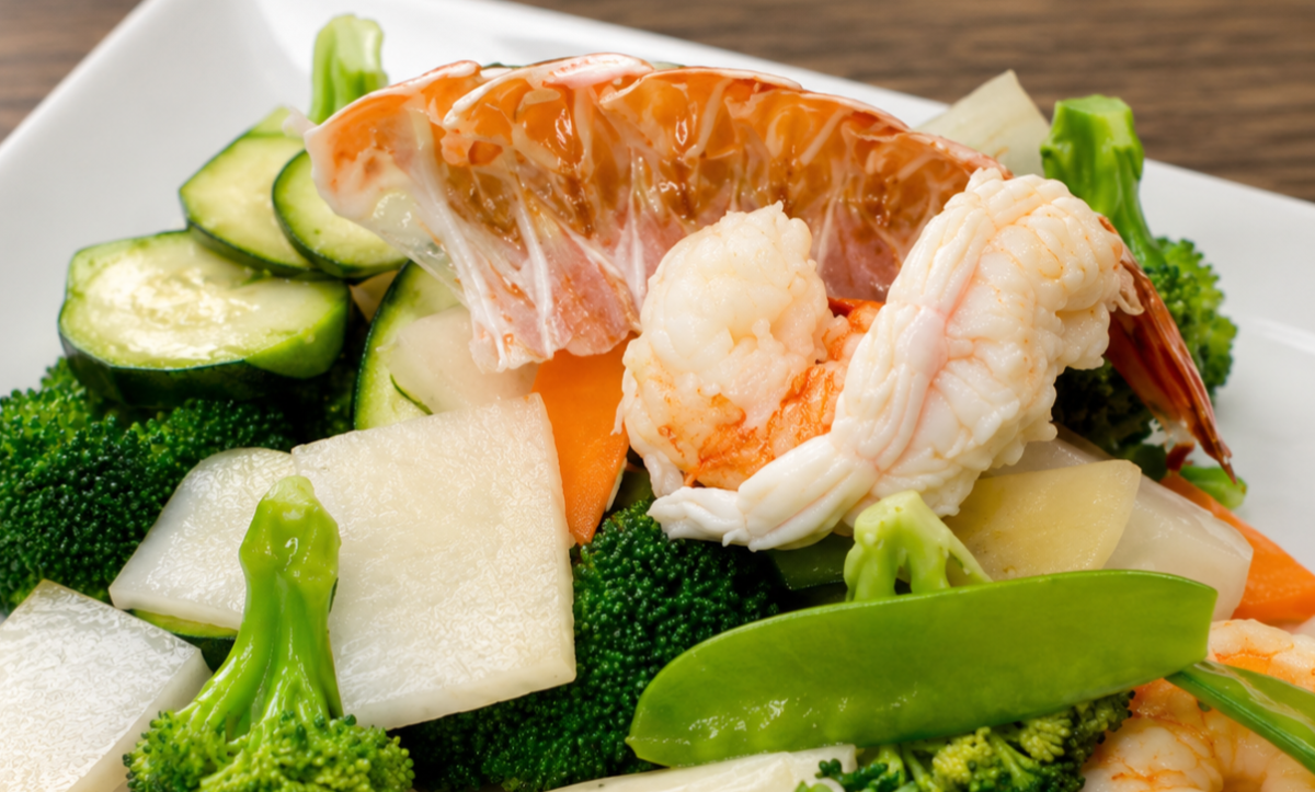 Steamed Seafood w. Mixed Vegetables